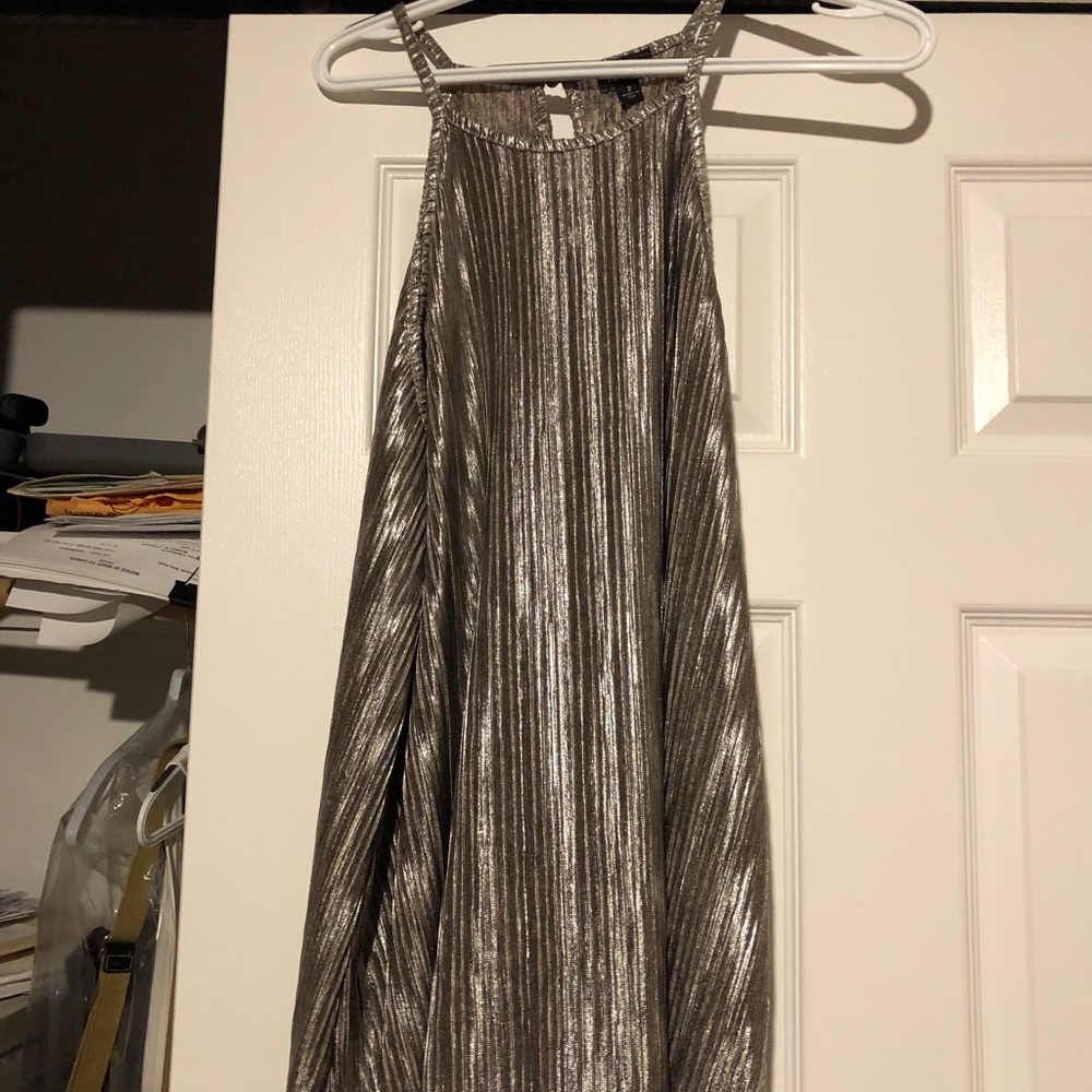 Torrid flowy metallic blouse